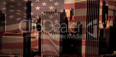 Composite image of digitally generated united states national flag