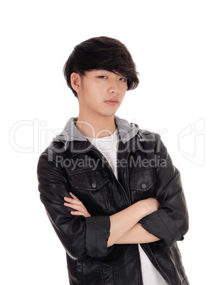 Portrait of Asian young man.