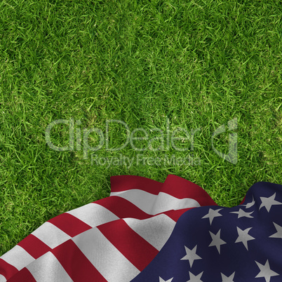 Composite image of close up of the us flag