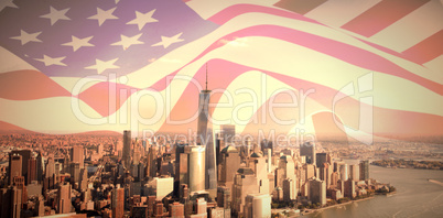 Composite image of focus on usa flag