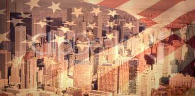 Composite image of close up of the us flag