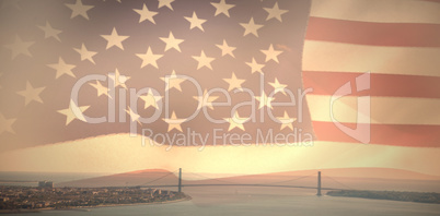 Composite image of united states of america flag