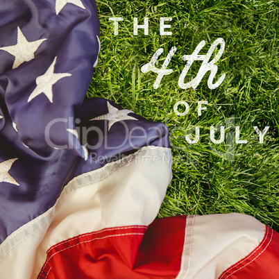 Composite image of colorful happy 4th of july text against white background