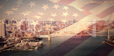 Composite image of close up of the us flag