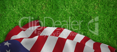 Composite image of close up of the us flag