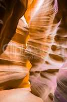 Inside of the Upper Antelope Canyon.