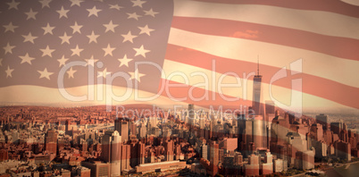 Composite image of american flag