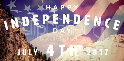 Composite image of happy 4th of july text on white background