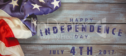 Composite image of happy 4th of july text on white background