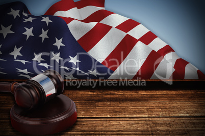 Composite image of hammer and gavel