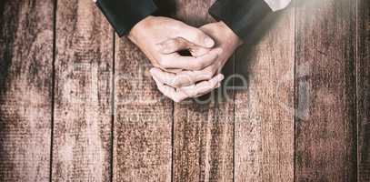 Praying hands of woman