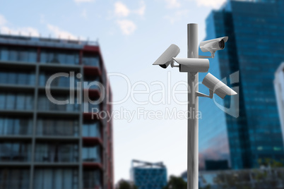 Composite image of cctv camera