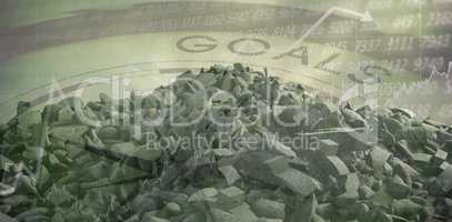 Composite image of grey rocks