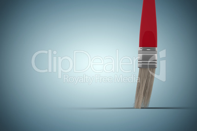 Composite image of 3d image of red paintbrush