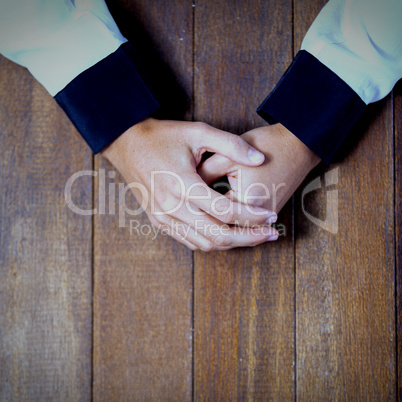 Praying hands of woman