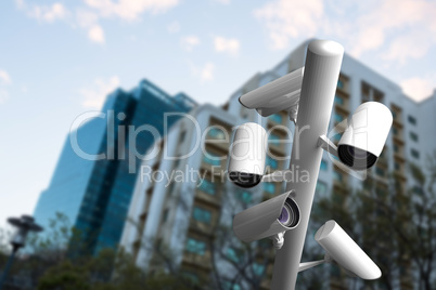 Composite image of cctv camera