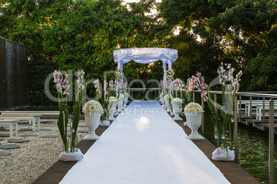 Jewish Hupa , wedding putdoor .