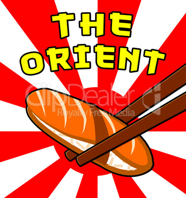The Orient Shows Japan Cuisine 3d Illustration