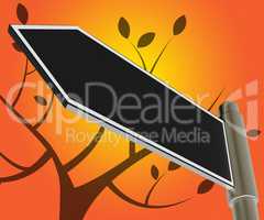 Blank Road Sign Meaning Copyspace Message 3d Illustration