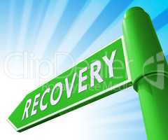 Recovery Sign Showing Get Back 3d Illustration