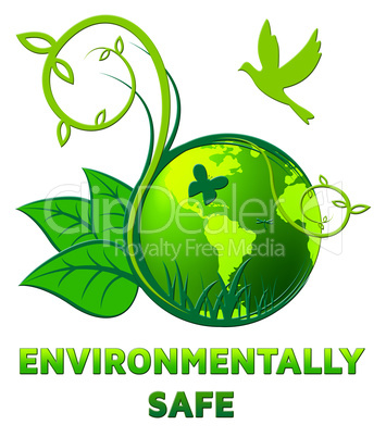 Environmentally Safe Shows Eco Friendly 3d Illustration