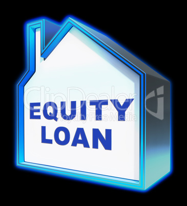 Equity Loan Shows Capital And Lending 3d Rendering