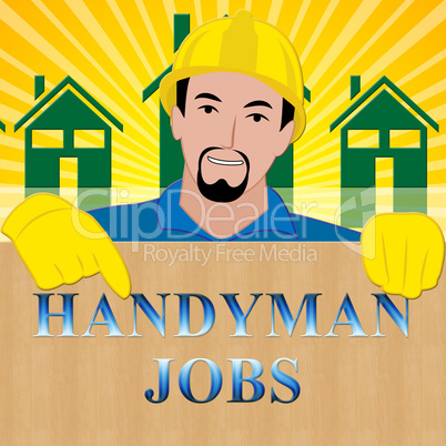 Handyman Jobs Showing House Repair 3d Illustration