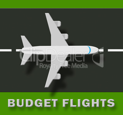 Budget Flights Shows Special Offer 3d Illustration