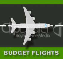 Budget Flights Shows Special Offer 3d Illustration