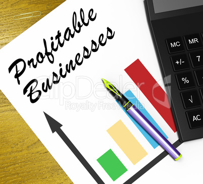 Profitable Businesses Meaning Trade Success 3d Illustration