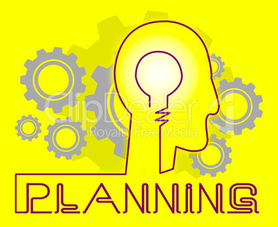 Planning Cogs Represents Goals Objectives And Aspirations