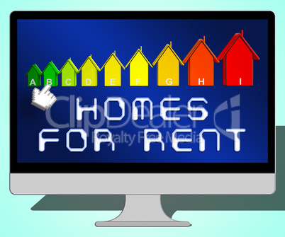 Homes For Rent Representing Real Estate 3d Illustration