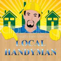 Local Handyman Showing Neighborhood Builder 3d Illustration