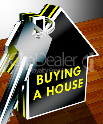 Buying A House Shows Real Estate 3d Rendering