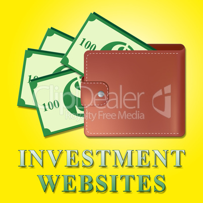 Investment Websites Means Investing Sites 3d Illustration