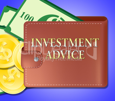 Investment Advice Meaning Invested Information 3d Illustration