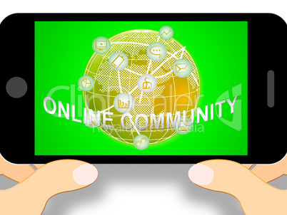 Online Community Meaning Social Media 3d Illustration