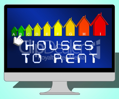 Houses To Rent Representing Real Estate 3d Illustration