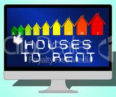 Houses To Rent Representing Real Estate 3d Illustration