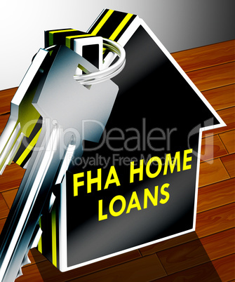 FHA Home Loans Shows Federal Housing 3d Rendering
