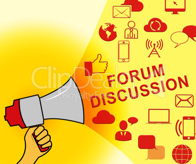 Forum Discussion Icons Representing Community 3d Illustration
