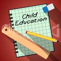 Child Education Represents Kids School 3d Illustration