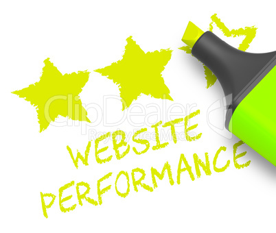 Website Performance Displays Quality Report 3d Illustration