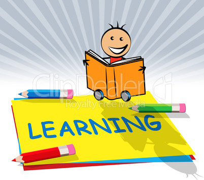 Learning Train Displays Training And Academic 3d Illustration