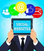 Social Websites Means Online Forums 3d Illustration