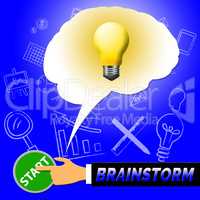 Brainstorm Light Means Dream Up 3d Illustration