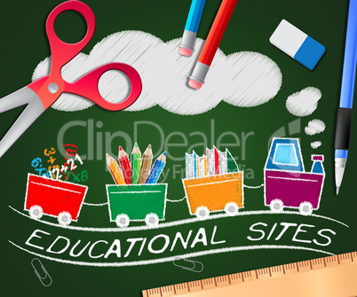 Educational Sites Picture Shows Learning Sites 3d Illustration