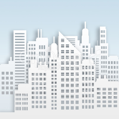 Skyscraper Buildings Displays Corporate Cityscape 3d Illustratio