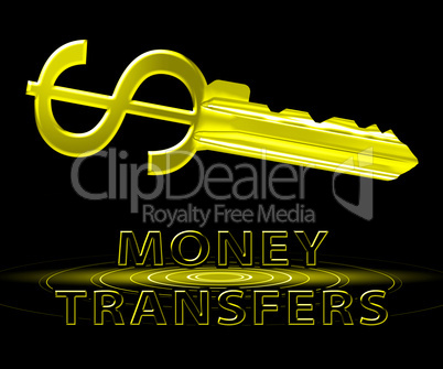 Money Transfers Means Online Payment 3d Illustration
