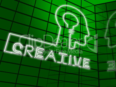 Creative Brain Shows Ideas Imagination 3d Illustration